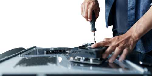 Computador personalizado em montagem